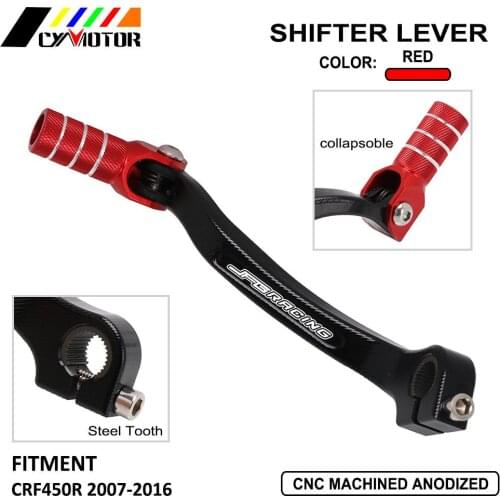 Motocycle CNC Aluminum Foldbale Gear Shift Lever Shifter Pedal For HONDA CRF450R CRF 450R 450 R 2007-2012 2013 2014 2015 2016