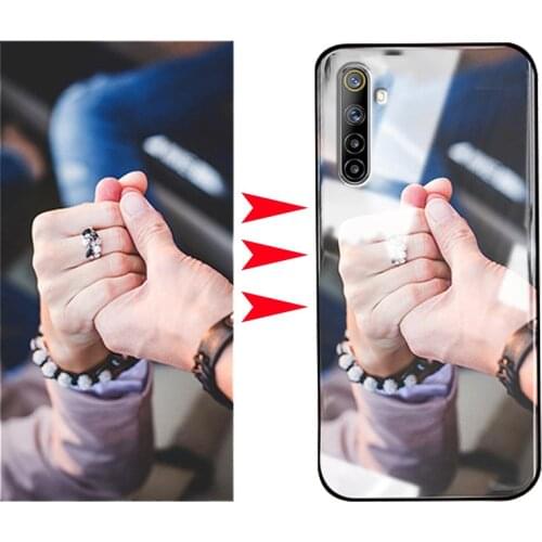 Tempered Glass Customized Phone Case For Realme 6 Pro Cases Realme6 Realme 6 Pro 6i 6S Picture Name Cover Custom Your Photo diy