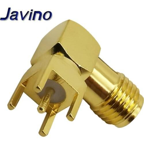 SMA female Thru Hole plug Right Angle 90 DEGREE ( SMA-KWE ) PCB Mount connector RF adapter best quality