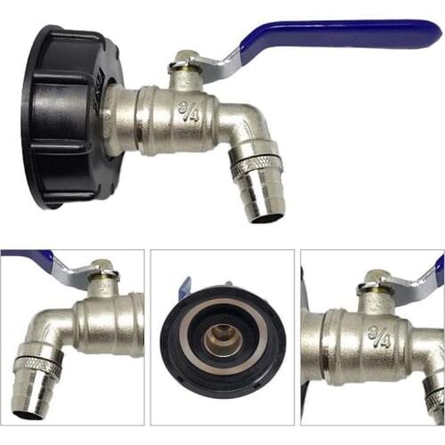 IBC Ball Outlet Tap Tank 3/4 inch Food Grade Drain Adapter 1000L Tank Faucet For Rainwater Container Brass Hose Faucet Valve