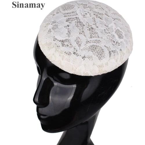 15CM Sinamay LACE Base Pillbox With Grossgrain Sweatband For Black Beige Fascinator DIY Hat Kentucky Derby Hat High Quality