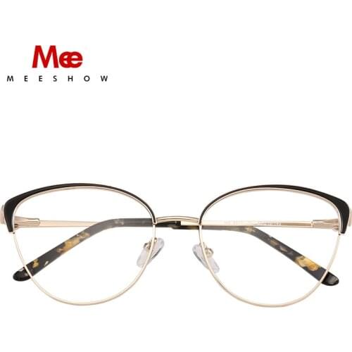 Messhow Titanium alloy Glasses Frame Women cat eye glasses with rhinestone Russian eyeglasses myopia Prescription glasses 8917
