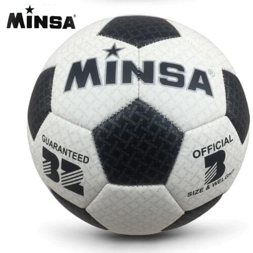 2017 New Brand MINSA High Quality A++ Standard Soccer Ball PU Soccer Ball Training Balls Football Official Size 3 ball