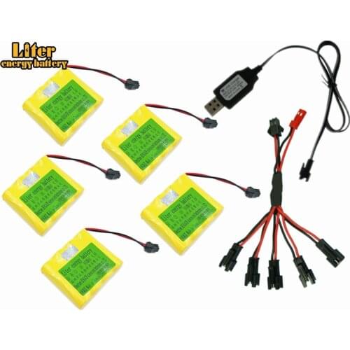 4.8V 900mAh Ni-Cd Battery With 5 in 1 Charger For Remote Control Toys Lighting Electric Tool AA Group RC TOYS Battery Group