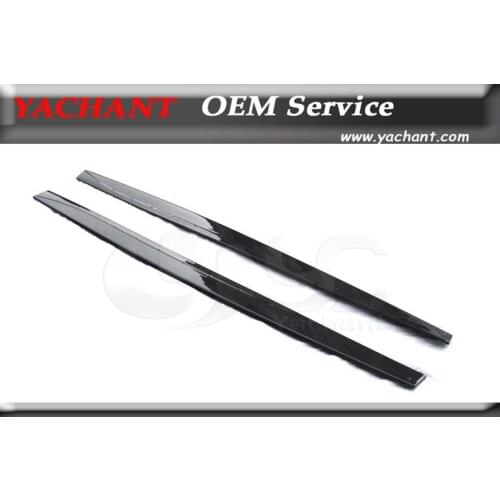 New Carbon Fiber Side Skirts Underboard Bodykit Fit For 2014-2017 F82 F83 M4 M P Style Side Step Skirt Extension Under Board