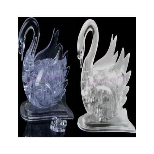 2018 NEW M89C3D Crystal Puzzle Jigsaw Model DIY Swan IQ Toy Gift Souptoy Furnish Gadget