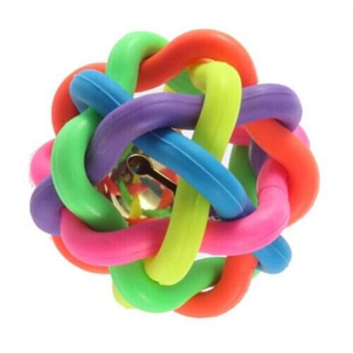 New Hot Sale New Funny Pet Dog Cat Toy Colorful Rubber Round Ball with Small Bell Pet Toy Pet Product