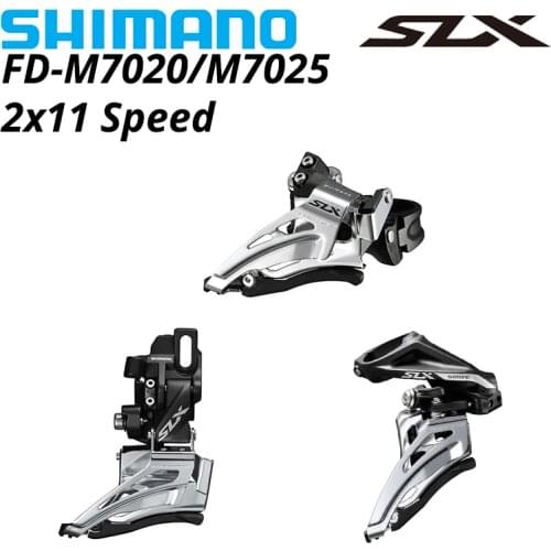 SHIMANO SLX M7000 M7020 M7025 Front Derailleur SIDE SWING High Clamp Band Mount Braze on 2x11 speed FD M7020 2x11s 11v gearbox