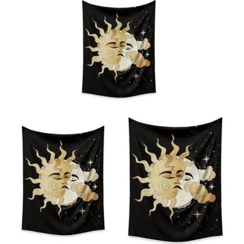 Practical Durable tapestry Bohemian Tapestry Psychedelic Wall Tapestry Sun Background Cloth Hanging Fabric Interior Decoration