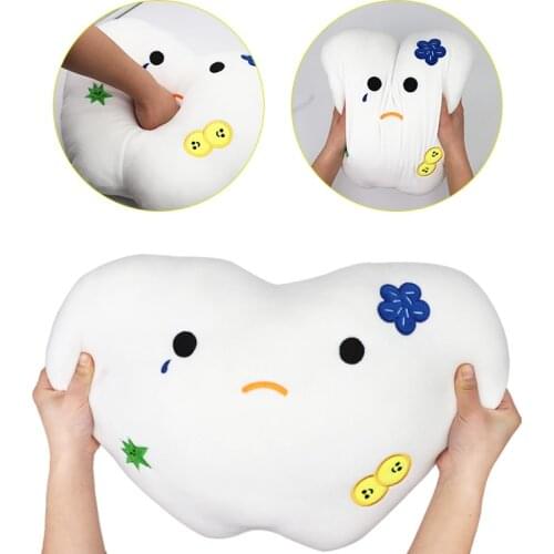 Lovely Tooth Shaped Cushion as Dental Ornaments and Gifts Tooth Pillow for Earlier Education Childrens Tooth Brushing Teaching