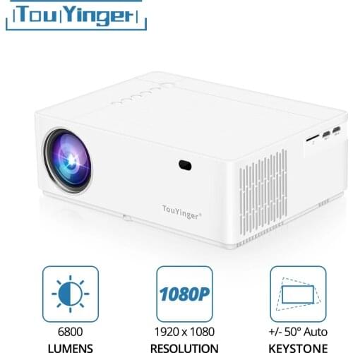 TouYinger M21 6800 lumens Real FUll HD 1080P LED Video Projector LED 3D Movie Beamer Support Auto Keystone Correction