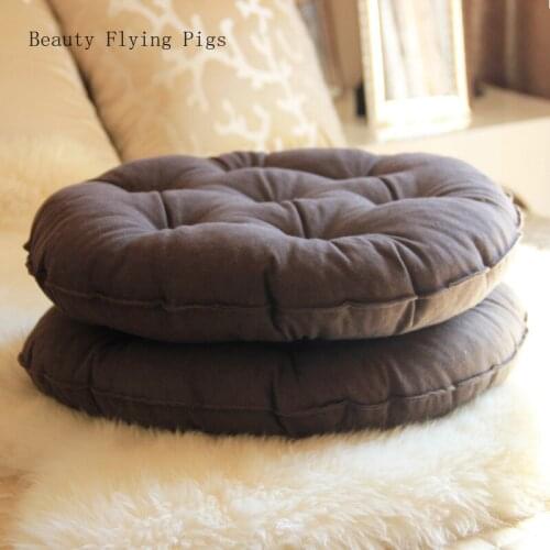 Direct selling new handmade cotton linen art futon cushion Bay window balcony floor tatami mat office chair cushion solid color
