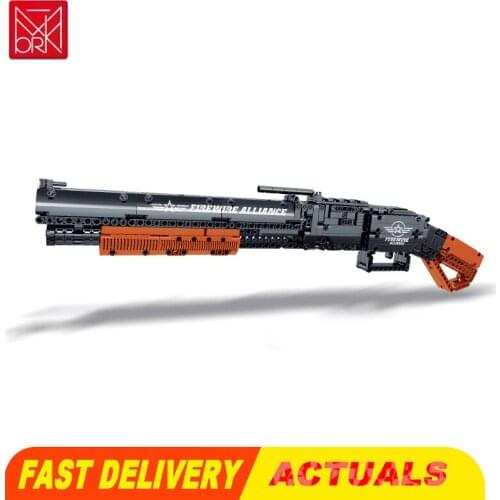Assault Rifle AK47 Machine Gun Sharpshooter M1 Military Bricks Toys Model Firearms Mechanical Series