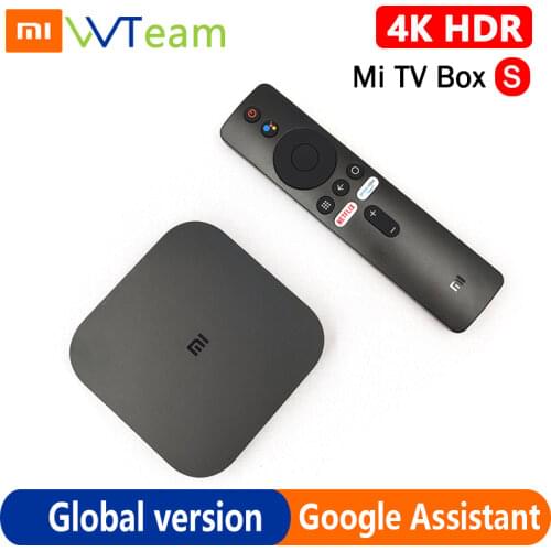 Global Xiaomi Mi Box S 4K HDR Android TV Box 8.1 Ultra HD 2G 8G WIFI Google Assistant Remote Streaming Netflix IPTV Media Player