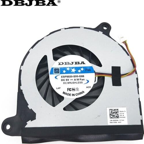 Laptop CPU Cooler Fan for Inspiron Dell 17R 5720 3760 7720 5720 Turbo INS17TD-2728 KSB0705HA BK76 mf75120v1-c100-g99 0D0D6C Fan