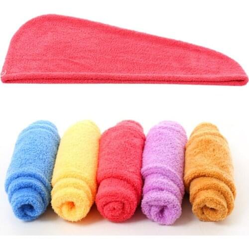 Magic Quick Dry Hair Microfiber Towel Drying Turban Wrap Hat Caps Spa Bathing Caps Shower Caps LX8633