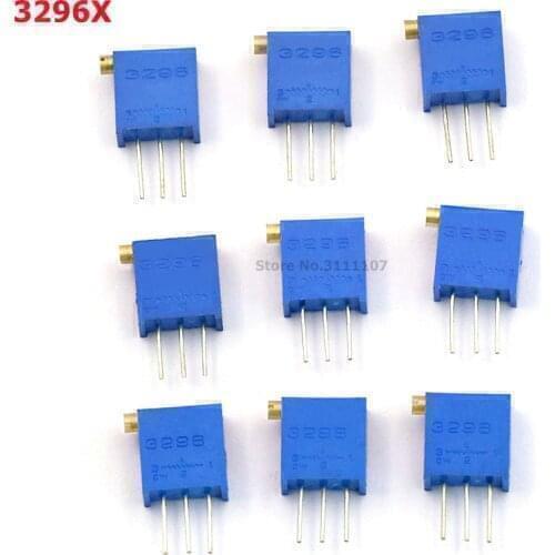 10PCS/LOT 3296X-201 Side Adjustable Precision Multi Ring Potent 3296X-1-201 200R Ohm 3296X Multiturn Trimmer Potentiometer X201
