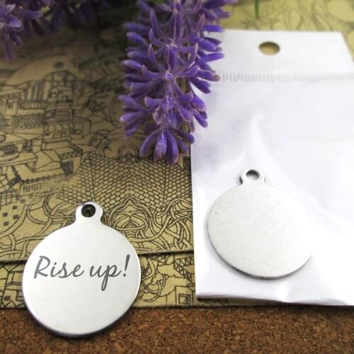 20pcs--"Rise Up! "stainless steel charms more style for choosing DIY Charms pendants for necklace