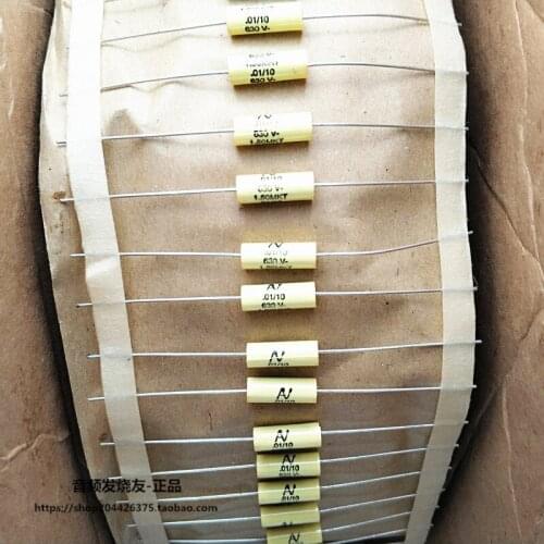10PCS New AV MKT Series 630V 0.01UF 1.50MKT Fever Axial Film Capacitors