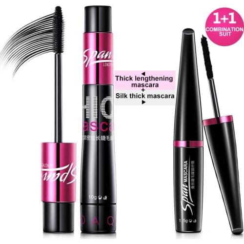 3D Fiber Makeup eyelashes Lengthening mascara Volume Express Maquiagem Eyelash BIOAQUA Brand 2 in 1 false eyelashes + Mascara