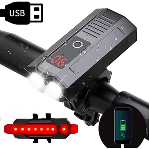 5200mAh Bike Light Waterproof Bicycle Light USB Rechargeable Outdoor MTB Cycling Lamp With Power Bank Headlight Bike Accessories