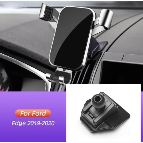Car Mobile Phone Holder Air Vent Mounts GPS Stand Gravity Navigation Bracket Outlet Clip For Ford Edge 2019 2020 Car Accessories