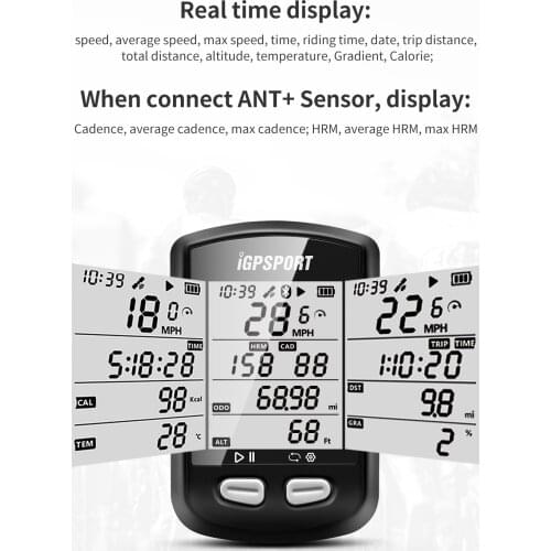 IGPSPORT IGS20E Wireless Stopwatch Bicycle Wireless Computer IPX6 Waterproof