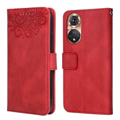 For On Huawei Honor 50 SE Flower Embossing Case Coque for Honor 50 SE 50SE Wallet Flip Leather case for Huawei 50 SE Phone Bag