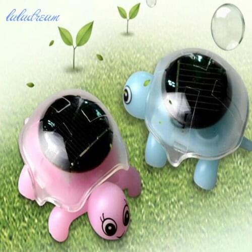 Solar Power Energy Tortoise Toys Children Reptile Cute Animals Learning Gifts