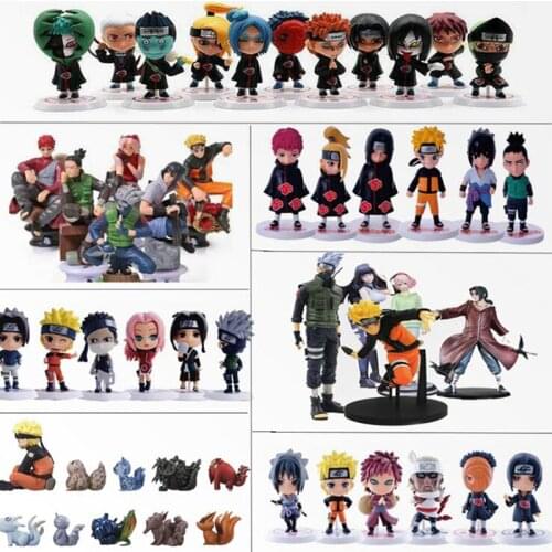 Japan Anime Character Naruto Action Figures Kakashi Sakura Sasuke Itachi Obito Gaara Doll Vinyl PVC Model Gift Toys