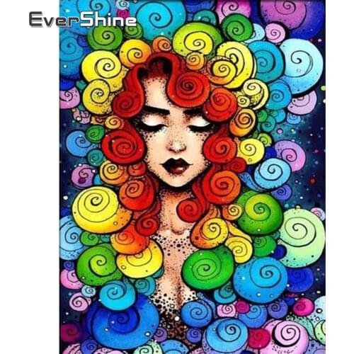 EverShine 5D DIY Diamond Painting Girl Cross Stitch Hot Sale Diamond Mosaic Cartoon Bead Embroidery Rhinestone Pictures Wall Art