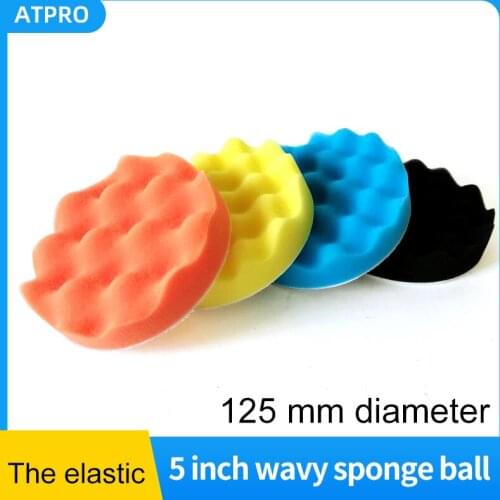 5 Waxing sponge disc auto beauty waxing polishing wheel self adhesive wave sponge ball polishing machine sponge wheel