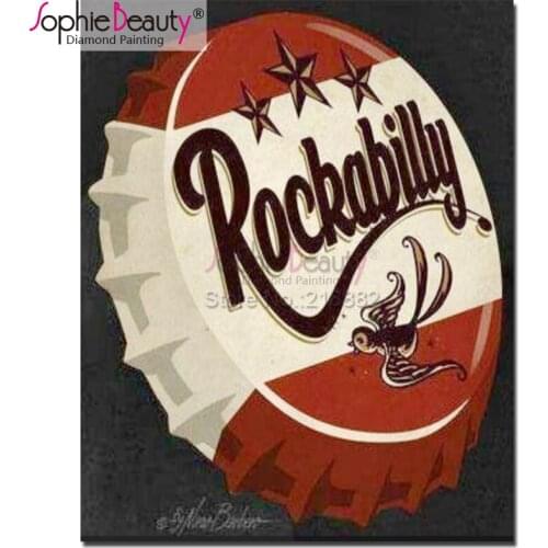 Sophie Beauty Diy Diamond Painting Cross Stitch Rock Bottle Cap Bird Embroidery Rhinestone Mosaic Home Decro Needlework 18892