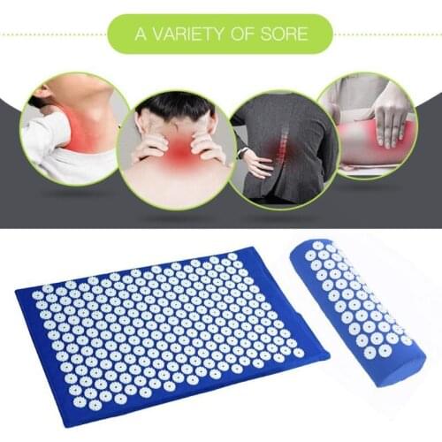 Acupuncture Mat Massager Cushion Massage Yoga Mat Relieve Stress Back Body Pain Spike Mat Massage Pillow Three-Piece Set