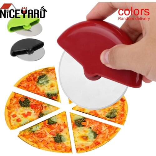 Stainless Steel Pizza Wheels Knife Plastic Handle Round Shape Pizza Cutter Cake Bread Cutting Tools Baking Tools Bakeware