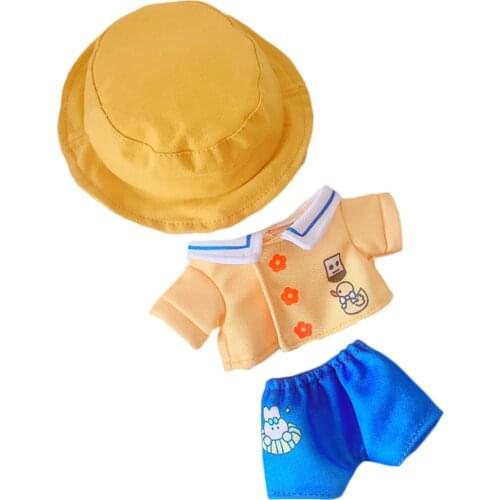 1 set 20cm doll clothes Outfit Plush Dolls Yellow Clothes Lovely BOY Toy dolls accessories for our generation doll clothes gift
