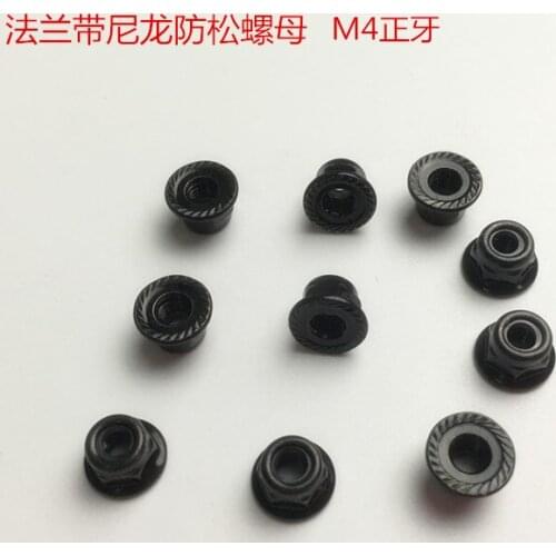 KYX Climbing car model car Double lock nut Hex flange Flange nylon nut Non-slip nut M4 Orthodontic for AXIAL 90048 RR10