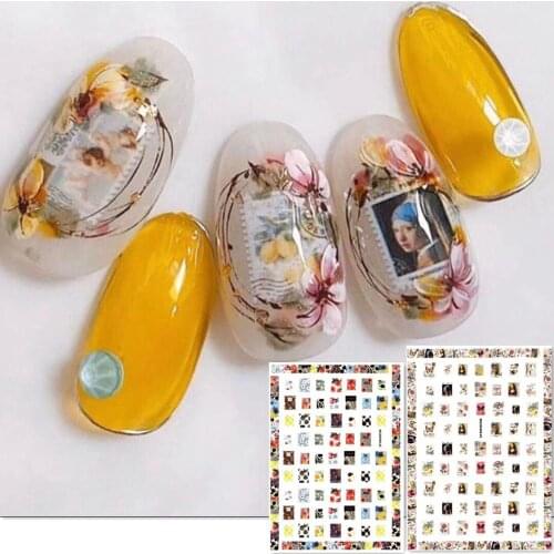 Newest MG415-06 design nail stickers 3d Japan Korea style nail decals self-adhesive DIY nail decoration wraps