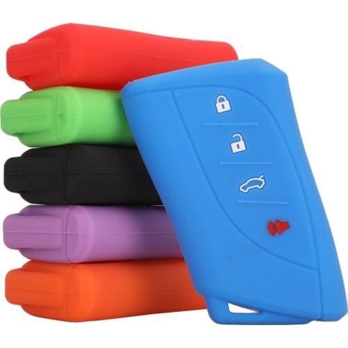 Bilchave New 4 Buttons Remote Car Key Fob Case Silicone Cover Holder Protect Fit For For Lexus ES300H ES350 LS500