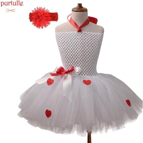 Pure White Tutu Dress for Girls Baby First Birthday Party Dresses Valentines Day Kids Tulle Costume Photo Props Newborn-12Y