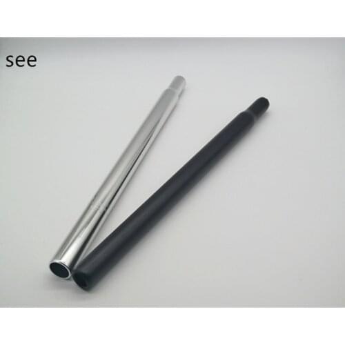 Pure aluminum alloy 27.2*400mm retro silver and black MTB road cycle city bike seat post mountain bike seatpost tube
