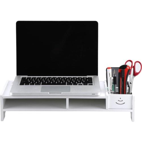 Computer Monitor Screen TV Kit Riser Laptop PC Stand Home Office Desktop Stand Desk Table Storage Organizer Shelf