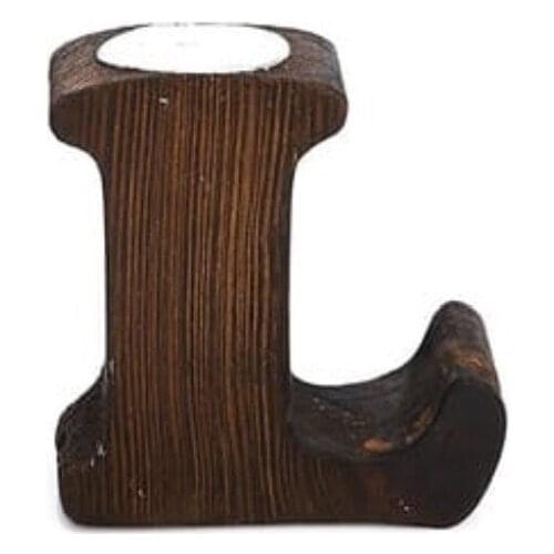 Two Spoon L Letter candle Holder, Decorative Wooden candle Holder candle and candlestick свеча и подсвечник vela y candelero