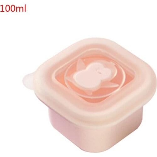 100/200ml Portable Baby Food Storage Container with Lid Sealed Leakproof Stackable Freezer Microwave Snack Storage Box
