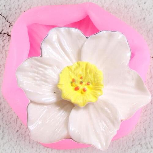 Flower Silicone Molds Handmade Soap Fondant Mold Baby Birthday Cake Decorating Tools Candy Polymer Clay Chocolate Gumpaste Mould