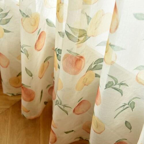 Nordic Bucolic Curtains For Living Room шторы фатин Para Salon Cortinas Rideau Retro Minimalist Country Half Shading Curtain