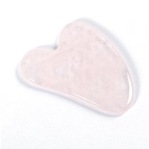 Natural Pink Jade Gua Sha Scraper Board Massage Quartz Jade Guasha Stone For Chin Neck Face Lifting Wrinkle Remover Beauty Care