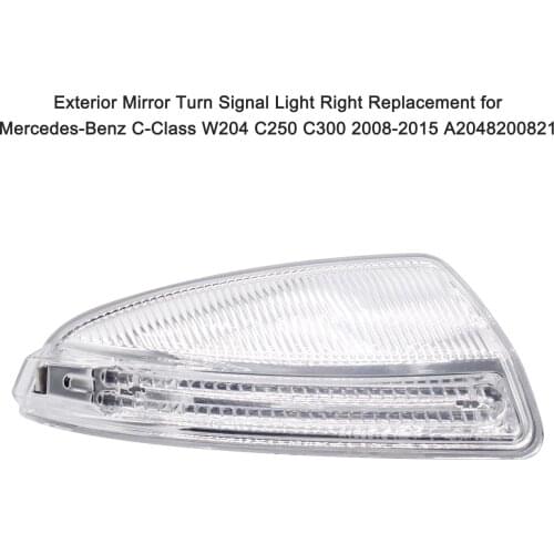 One Pair Exterior Mirror Turn Signal Light Replacement for Mercedes-Benz C-Class W204 C250 C300 200