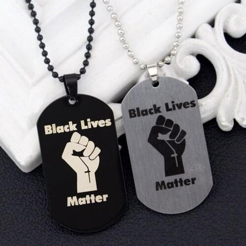 USA Black Resist Fist I Can't Breathe Pendant Necklace Stainless Steel George Floyd Black Lives Matter Necklaces Jewelry