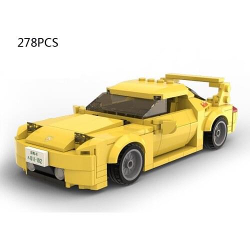 Technical Initial D 1:24 SCALE Classic car mazda RX7 SAVANNA FD3S building block vehicle bricks toys collection FOR boys GIFTS